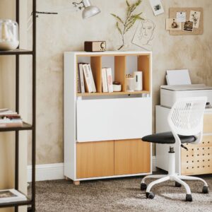 wohnli-moebel-suche-M25002707-1 Schreibtisch klappbar Computertisch Arbeitstisch aus MDF(E1) Weißnatur 70x108x59cm Spanplatte Weiß SoBuy Möbel Büromöbel Schreibtische