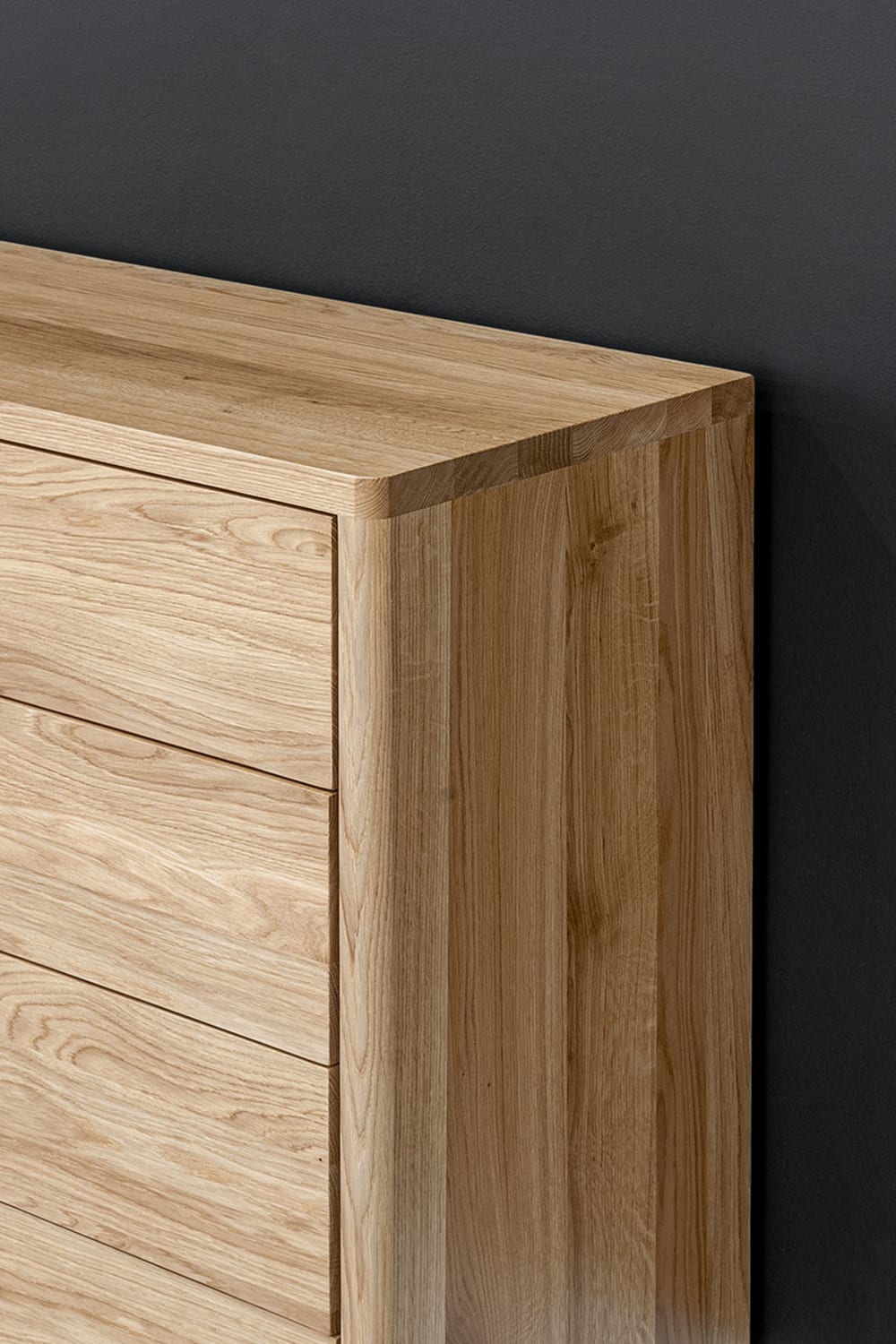 Kommode aus massivem Eichenholz 120 cm 120x90x40cm Holz Braun Danzz Möbel Schlafzimmermöbel Kommoden