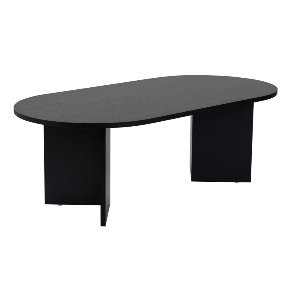 wohnli-moebel-suche-M25003082 Wohnli Möbelsuche - Couchtisch Ovaler L119 cm - Holzdekor Schwarz