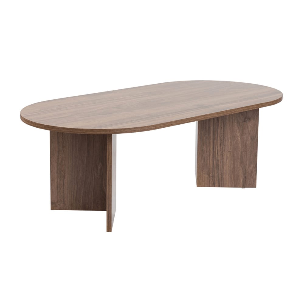 wohnli-moebel-suche-M25003089 Wohnli Möbelsuche - Couchtisch Ovaler L119 cm - Nussbaumdekor