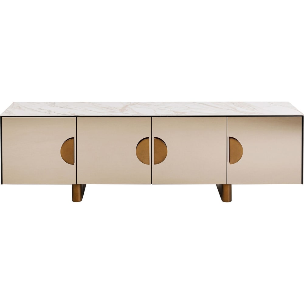 wohnli-moebel-suche-M25003774 Wohnli Möbelsuche - TV-Lowboard mit 4 Türen aus verspiegeltem Glas und Steingut