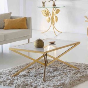 110x45x60cm Metall Gold Wanderlust deco Möbel Wohnzimmermöbel Couchtische