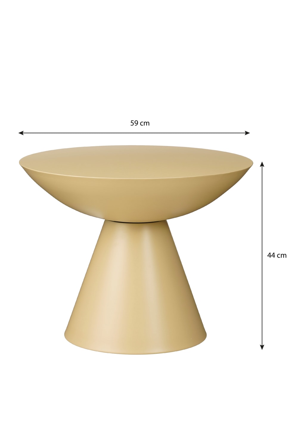 Beistelltisch Celise Beige Eisen H44xB59xL59cm 59x44x59cm Stahl Beige Mica Decorations Möbel Wohnzimmermöbel Couchtische