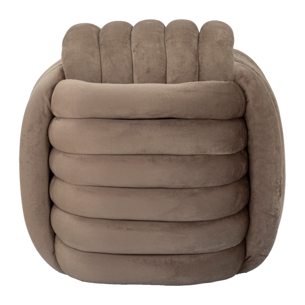 wohnli-moebel-suche-M25006857 Wohnli Möbelsuche - Geflechtpouf aus grauem Samt cm 45x45x45