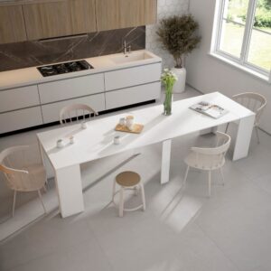 302x77x58cm Spanplatte Weiß Skraut home Möbel Wohnzimmermöbel Konsolentische