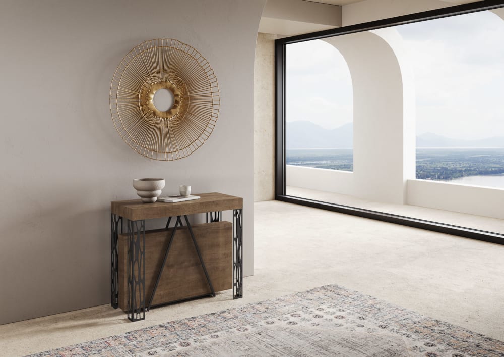 90x77x40cm Spanplatte Braun Ityhome Möbel Wohnzimmermöbel Konsolentische