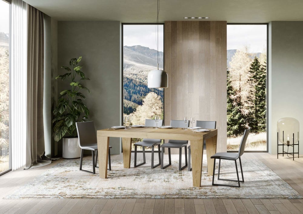 Ausziehtisch 90x180/440 cm Eiche Natur 180x77x90cm Spanplatte Braun Itamoby Möbel Esszimmermöbel Esstische