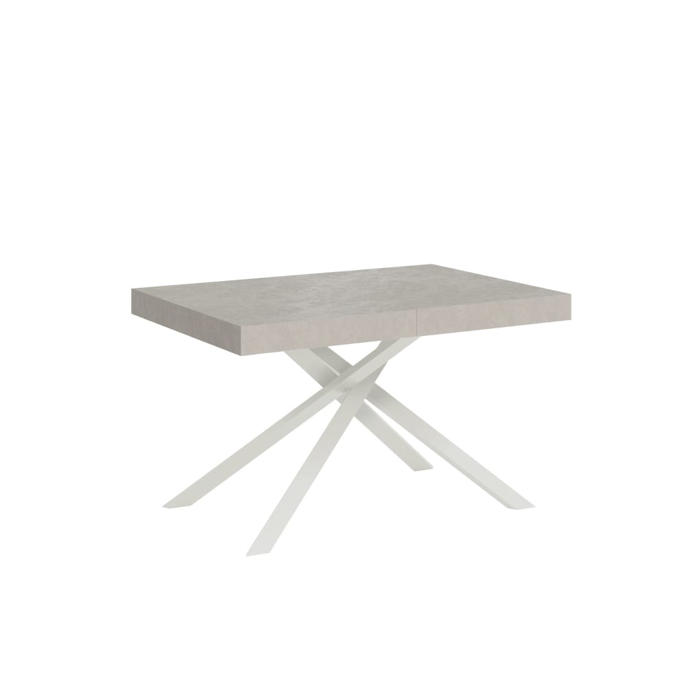wohnli-moebel-suche-M25008391 Wohnli Möbelsuche - Ausziehtisch 90x120/224 cm Cashmere mit weißem Eisenrahmen