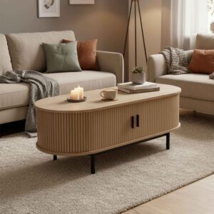 wohnli-moebel-suche-M25008662-1 Couchtisch aus MDF mit beigem Holzeffekt 120x42x55cm Holz Beige Oviala Möbel Wohnzimmermöbel Couchtische