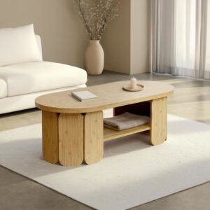 wohnli-moebel-suche-M25008665-1 Couchtisch aus MDF mit beigem Holzeffekt 110x38x50cm Holz Beige Oviala Möbel Wohnzimmermöbel Couchtische