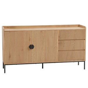 Wohnli Möbelsuche - Sideboard mit 2 Türen und 3 Schubladen im Melamin-Dekor Beige