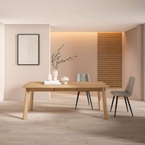 wohnli-moebel-suche-M25008881-1 Esstisch Holzeffekt 194x90x75cm Eiche 194x75x90cm Spanplatte Beige Skraut home Möbel Esszimmermöbel Esstische