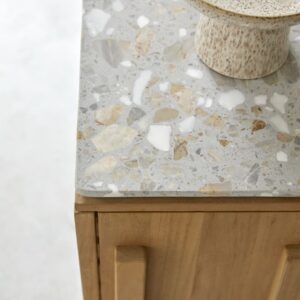 wohnli-moebel-suche-M25009044-1 Konsole aus massivem Teakholz und Premium-Terrazzo 126x80x35cm Holz Beige Tikamoon Möbel Wohnzimmermöbel Konsolentische