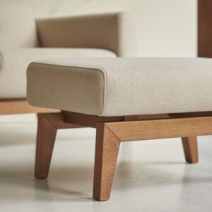 65x38x50cm Stoff Beige Tikamoon Sofas und Sessel Sessel, Poufs und Fußbänke Fußbänke