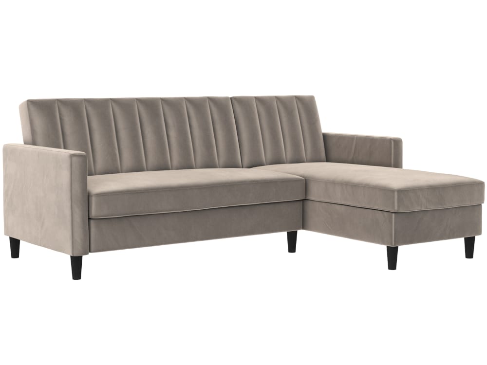 Wohnli Möbelsuche - Schlafsofa 3-Sitzer mit Stauraum aus Samt