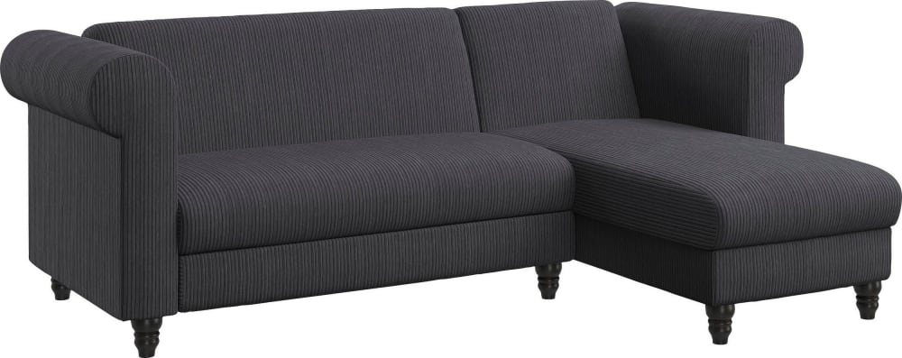 Wohnli Möbelsuche - Schlafsofa 3-Sitzer mit Chaiselongue aus Stoff