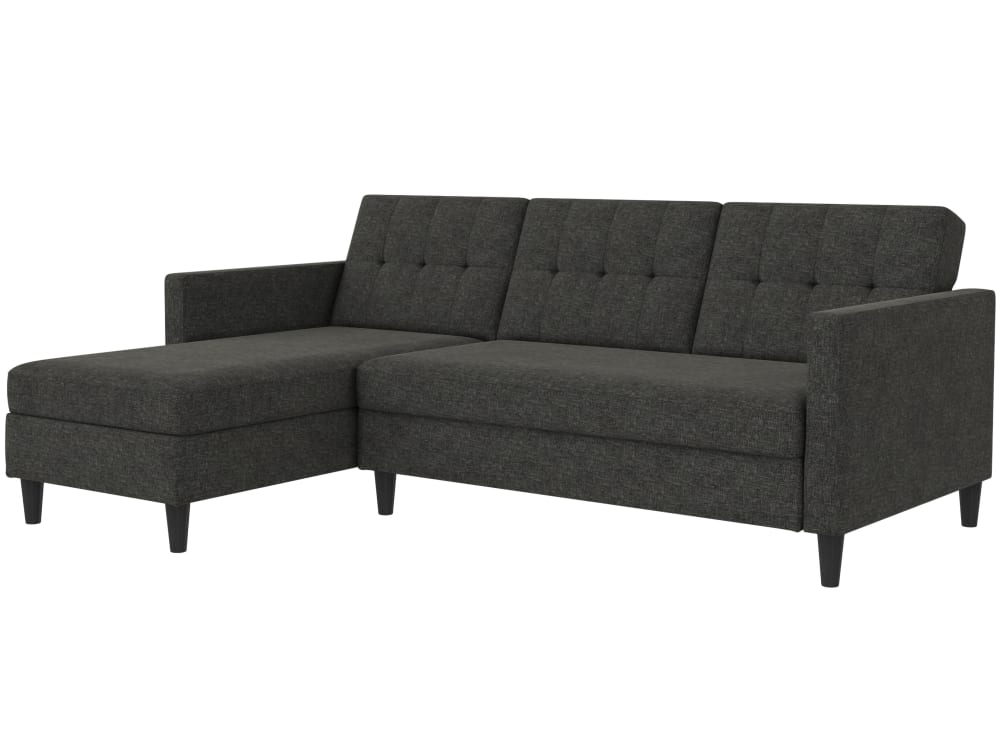 Wohnli Möbelsuche - Schlafsofa 3-Sitzer mit Stauraum in Leinenoptik
