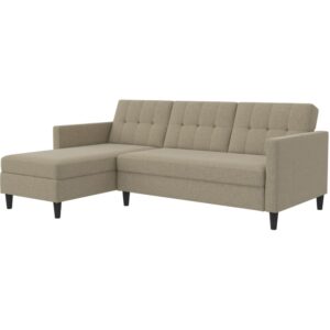 Wohnli Möbelsuche - Schlafsofa 3-Sitzer mit Stauraum in Leinenoptik