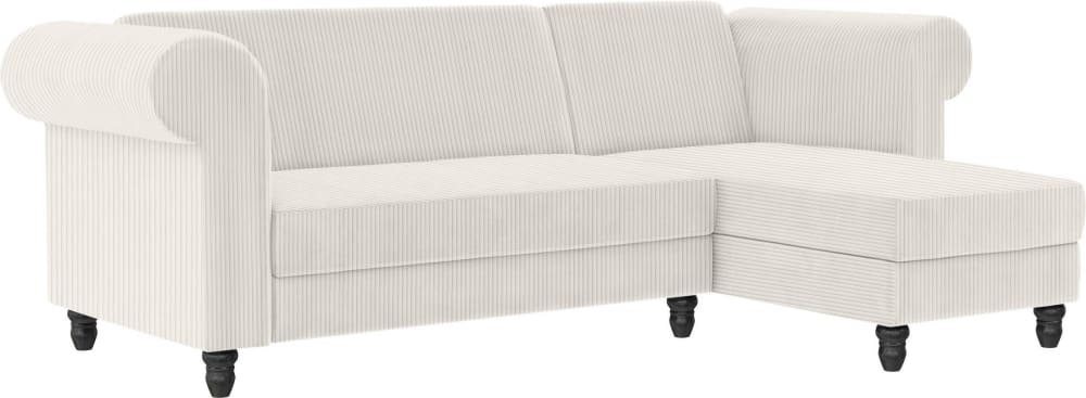 Wohnli Möbelsuche - Schlafsofa 3-Sitzer mit Chaiselongue aus Stoff