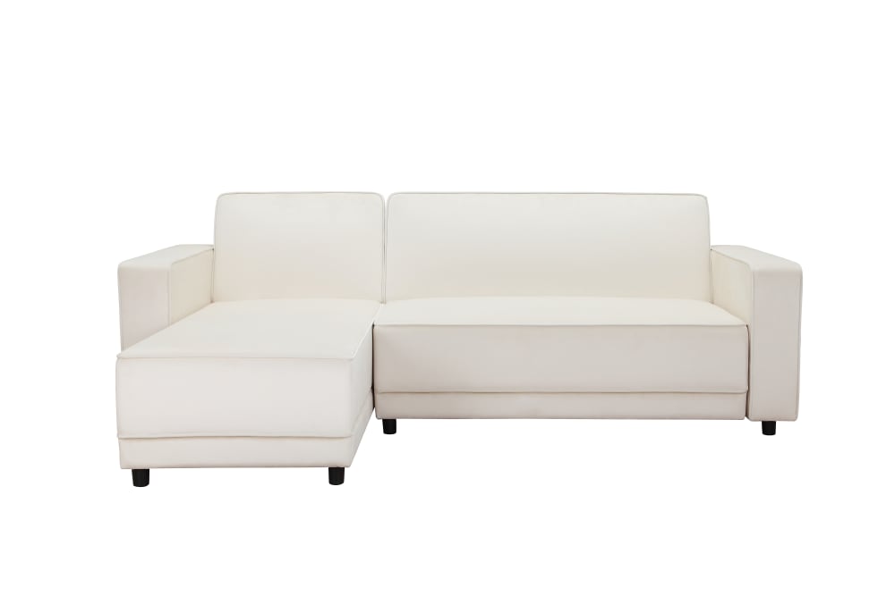 Wohnli Möbelsuche - Schlafsofa 3-Sitzer mit Chaiselongue aus Samt