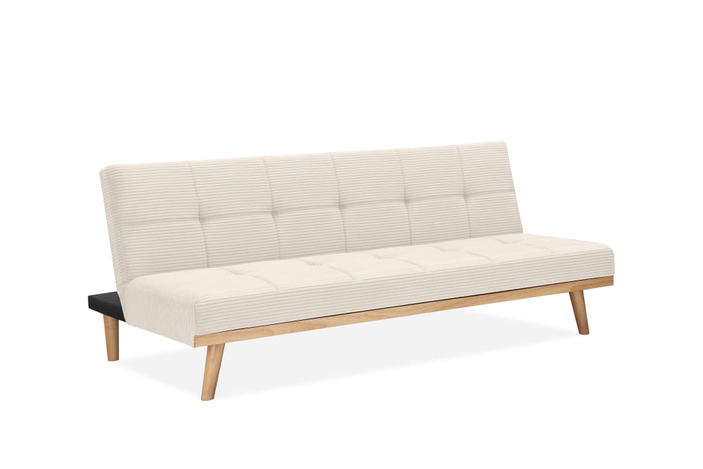 Wohnli Möbelsuche - Schlafsofa 3-Sitzer mit Holzbeinen / Stoff
