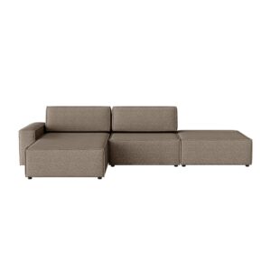 Wohnli Möbelsuche - Ecksofa aus Bouclé-Stoff 4-Sitzer