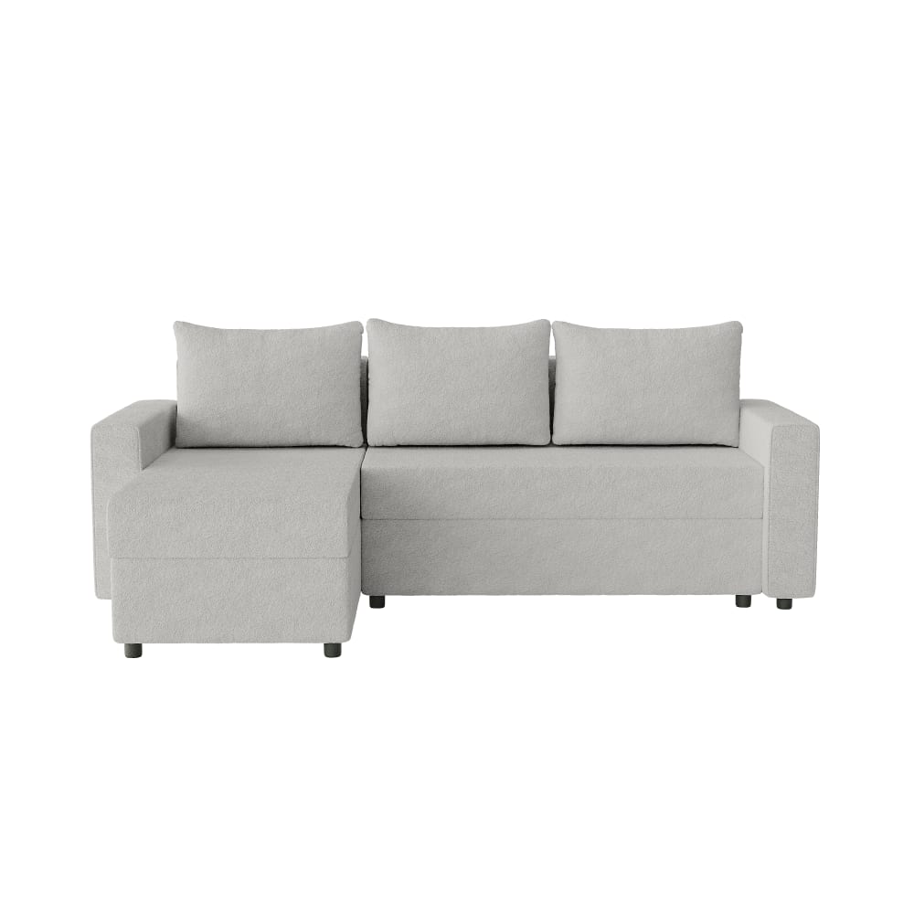 Wohnli Möbelsuche - Ecksofa aus Bouclé-Stoff 4-Sitzer