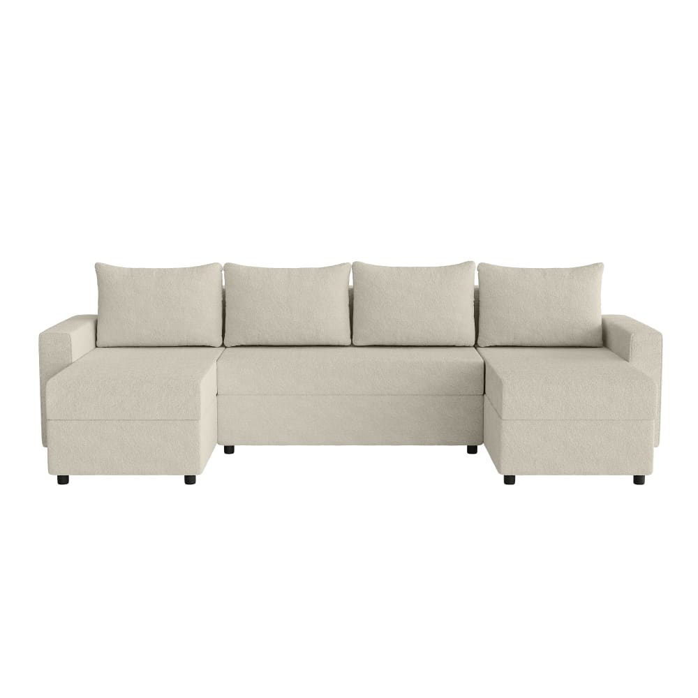 Wohnli Möbelsuche - Ecksofa aus Bouclé-Stoff 5-Sitzer