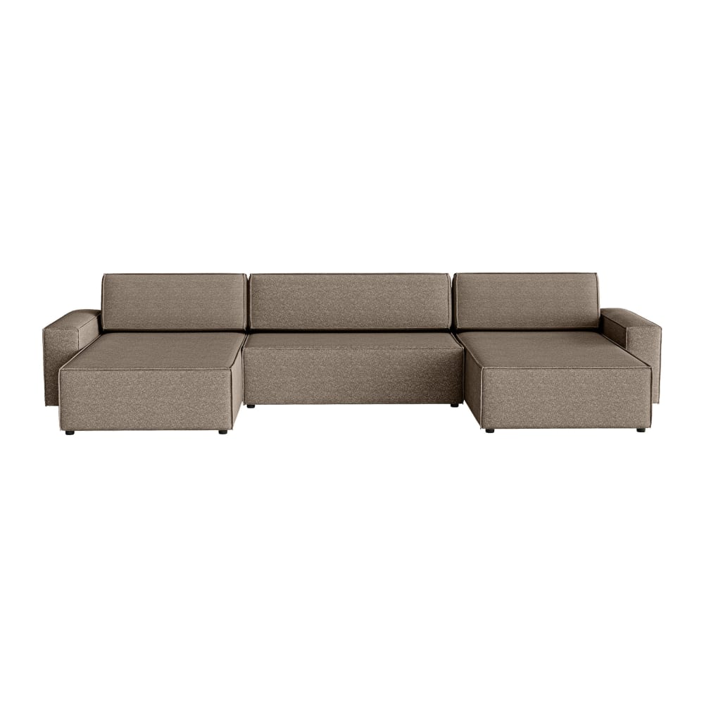 Wohnli Möbelsuche - Ecksofa aus Bouclé-Stoff 5-Sitzer