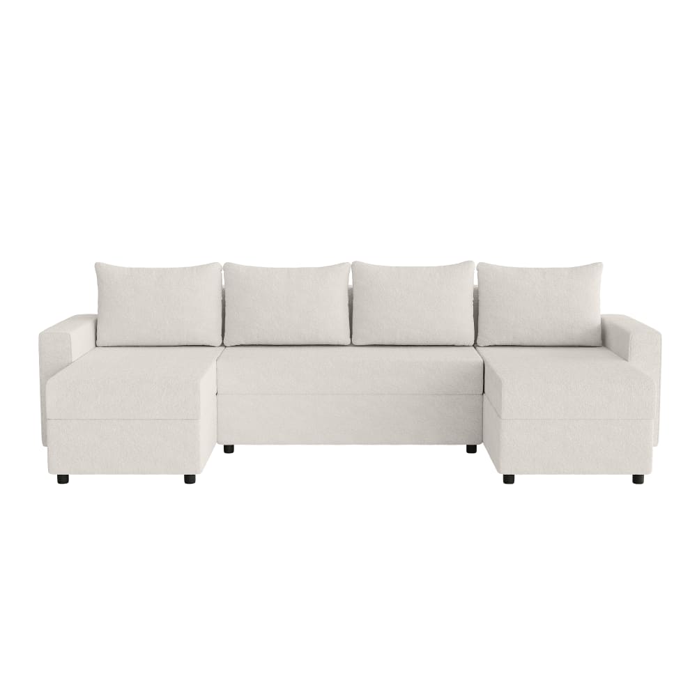 Wohnli Möbelsuche - Ecksofa aus Bouclé-Stoff 5-Sitzer