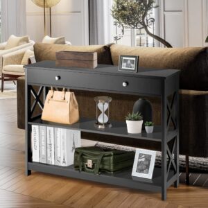 100x80x30cm Holz Schwarz Giantex Möbel Wohnzimmermöbel Konsolentische