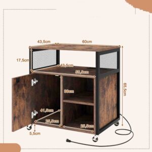 60x65x43cm Holz Braun Giantex Möbel Büromöbel