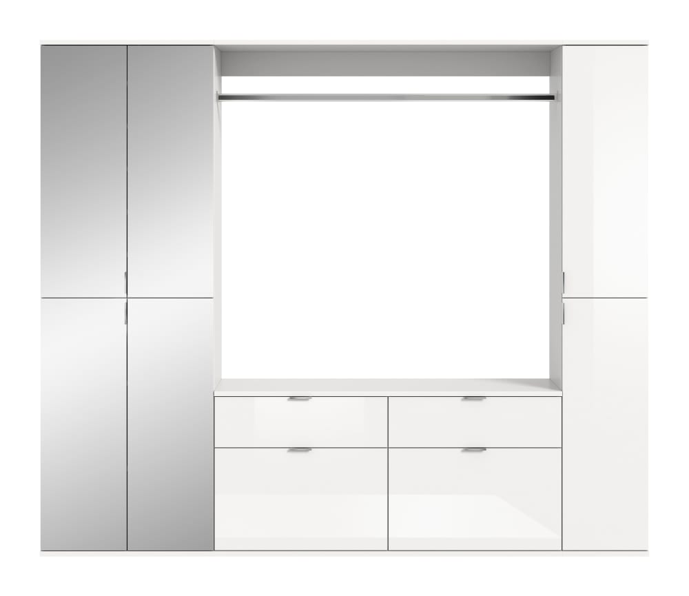 34x193x212cm Spanplatte Weiß Xonox.home Möbel Flurmöbel Dielenbänke