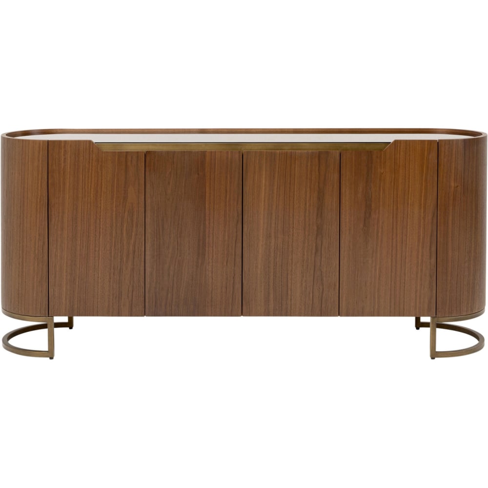 wohnli-moebel-suche-M25012691 Wohnli Möbelsuche - Sideboard mit 4 Türen aus Walnuss-Holz und Edelstahl