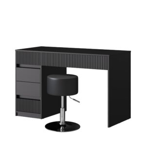 wohnli-moebel-suche-M25013040 Wohnli Möbelsuche - Schminktisch mit Hocker Schwarz 120x76cm