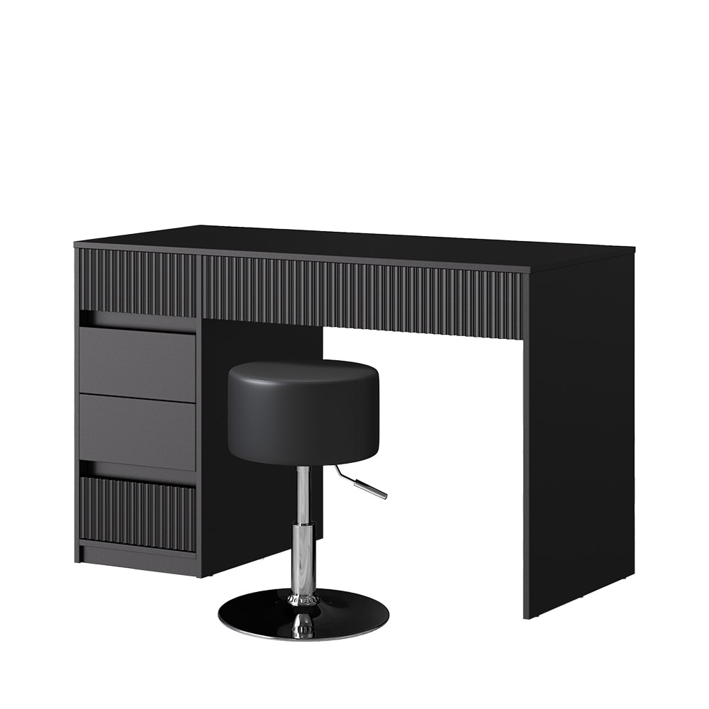wohnli-moebel-suche-M25013040 Wohnli Möbelsuche - Schminktisch mit Hocker Schwarz 120x76cm