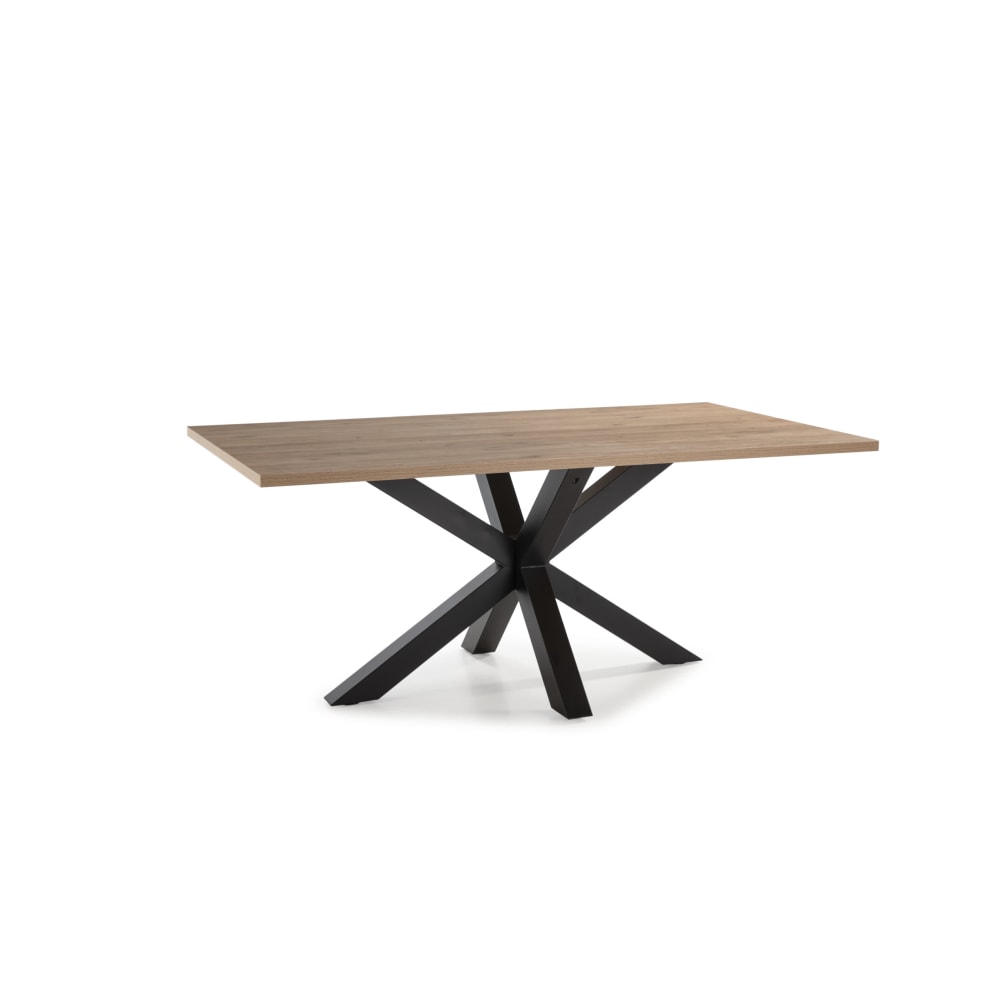 Wohnli Möbelsuche - Rechteckiger Tisch mit Eisengestell für 6/8 Personen 180x76 cm