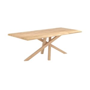 wohnli-moebel-suche-M25015133 Wohnli Möbelsuche - Rechteckiger Tisch aus hellem massivem Heveaholz für 8 Personen