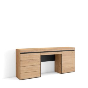 wohnli-moebel-suche-M25015362 Wohnli Möbelsuche - Schminktisch Holzeffekt 177x35x75cm Eiche