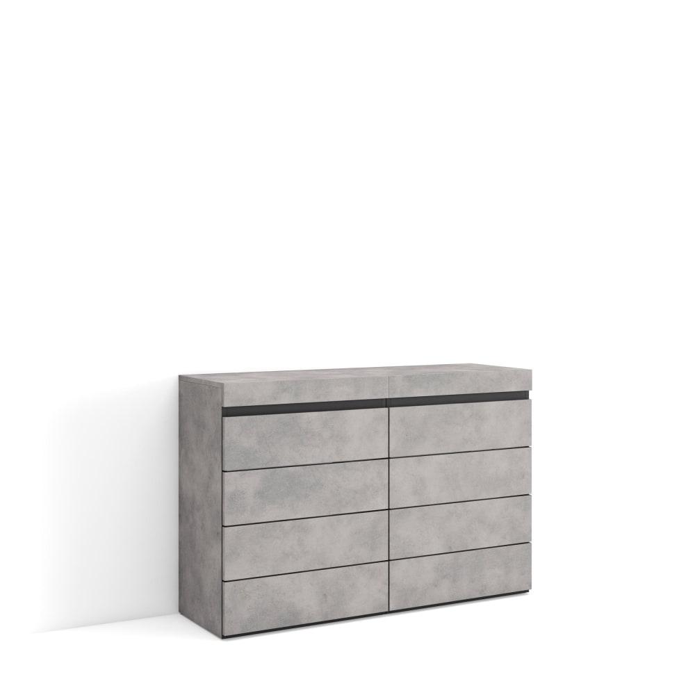 wohnli-moebel-suche-M25015387 Wohnli Möbelsuche - Kommode Holzeffekt 114x35x75cm Zement