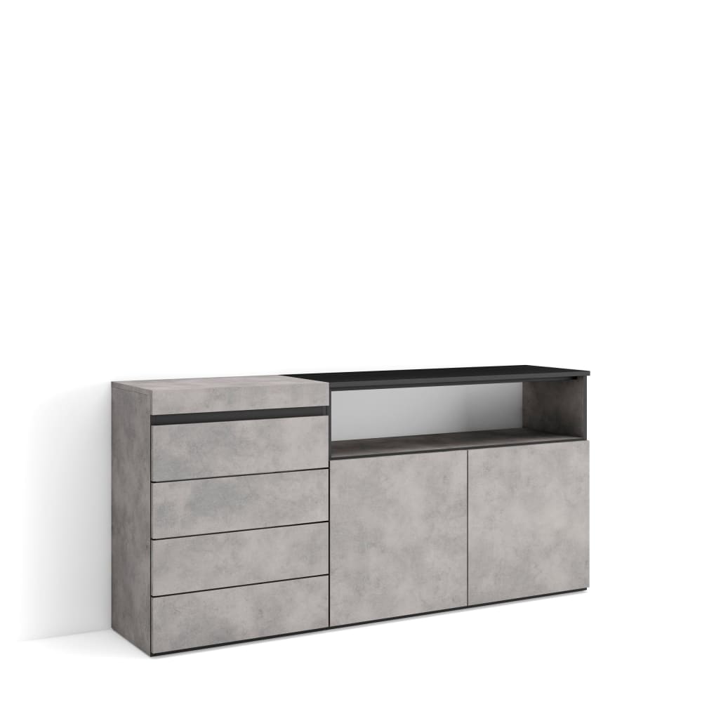 wohnli-moebel-suche-M25015395 Wohnli Möbelsuche - Kommode Holzeffekt 157x35x75cm Zement