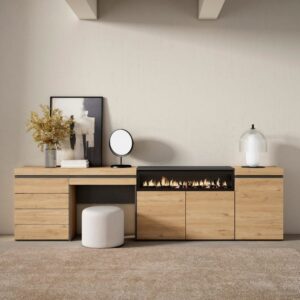 277x75x35cm Spanplatte Beige Skraut home Möbel Esszimmermöbel Sideboards, Highboards & niedrige Anrichten