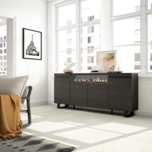 wohnli-moebel-suche-M25015417-1 200x87x35cm Spanplatte Schwarz Skraut home Möbel Esszimmermöbel Sideboards, Highboards & niedrige Anrichten