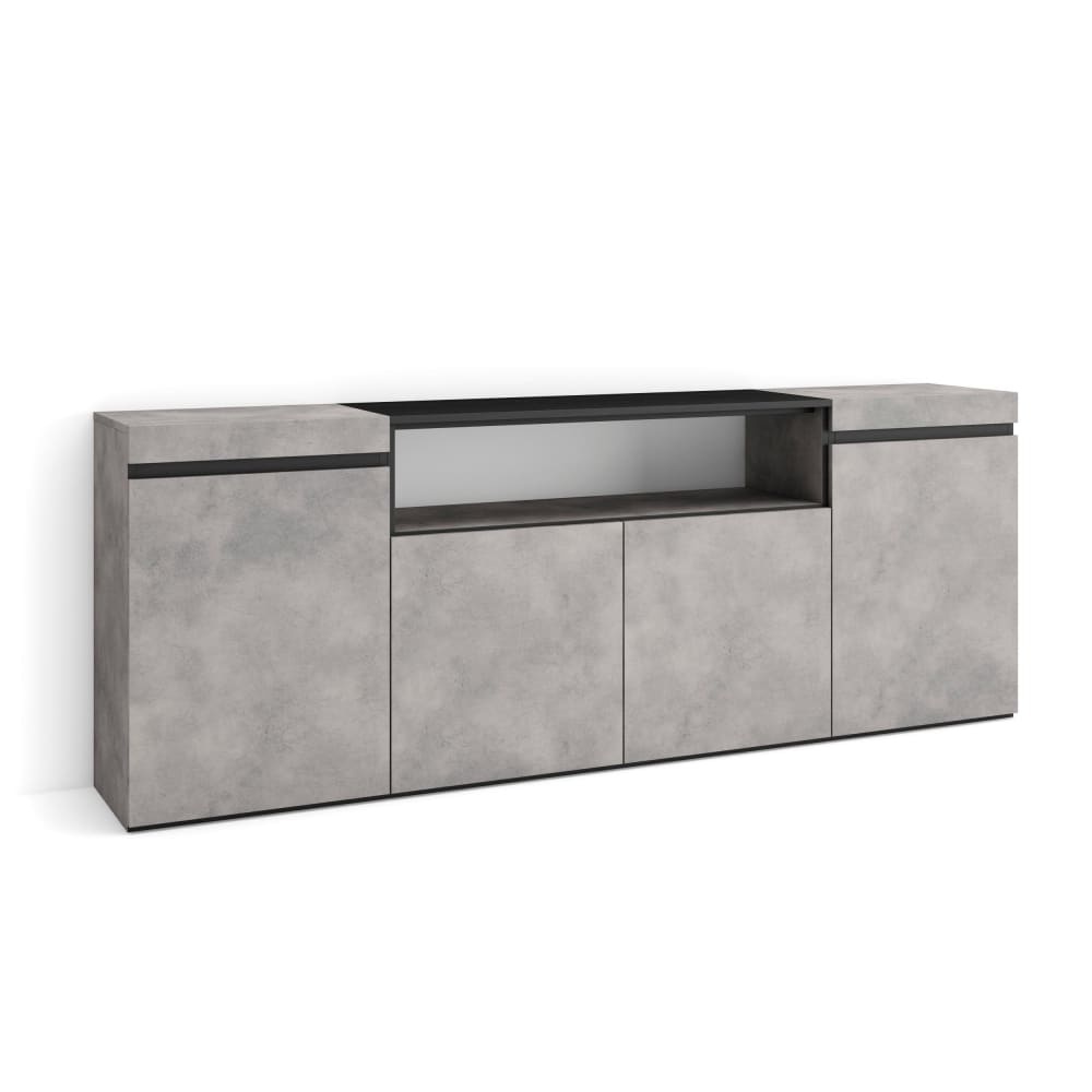 wohnli-moebel-suche-M25015425 Wohnli Möbelsuche - Sideboard Holzeffekt 200x35x75cm Zement