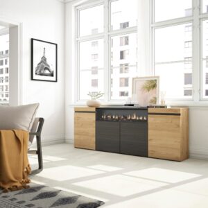 200x75x35cm Spanplatte Beige Skraut home Möbel Esszimmermöbel Sideboards, Highboards & niedrige Anrichten