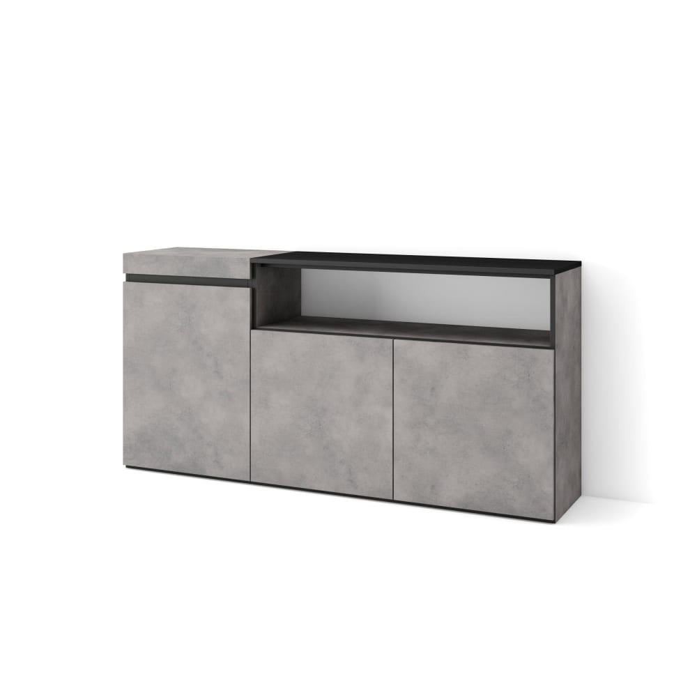 wohnli-moebel-suche-M25015454 Wohnli Möbelsuche - Sideboard Holzeffekt 150x35x75cm Zement