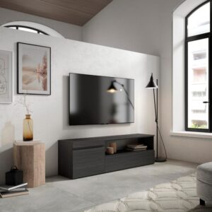 150x45x35cm Spanplatte Schwarz Skraut home Möbel Wohnzimmermöbel TV-Möbel