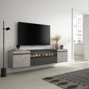 200x45x35cm Spanplatte Grau Skraut home Möbel Wohnzimmermöbel TV-Möbel