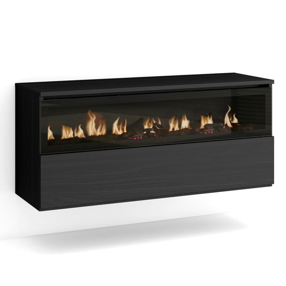 wohnli-moebel-suche-M25015809 Wohnli Möbelsuche - Elektrokamin LED Holzeffekt Kamin mit Feuereffekt 102x35x45cm Schwarz