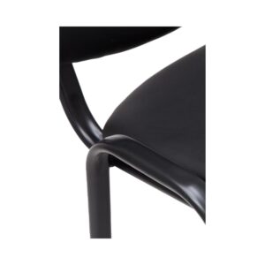 Besucherstuhl mit Metallgestell und Sitz aus Kunstleder schwarz 53x83x53cm PVC und Synthetik Schwarz CLP Möbel Esszimmermöbel Stühle